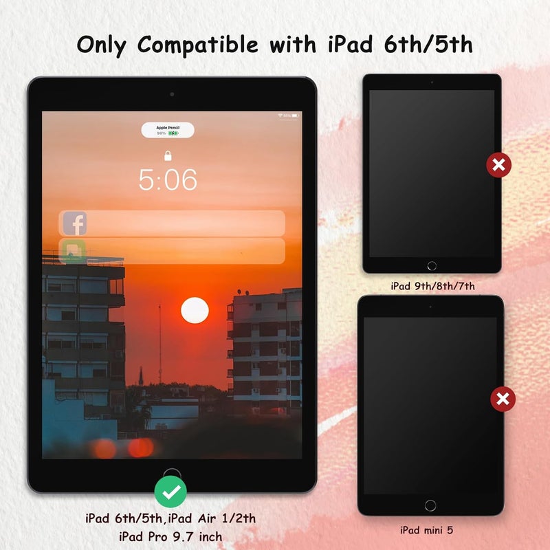 bersem 2 Pack Paperfeel Screen Protector - Matte PET Film for Drawing, Anti-Glare - Compatible with iPad 6th/5th Generation 9.7 inch and iPad Pro 9.7 Inch/Air 2/Air - Image 2